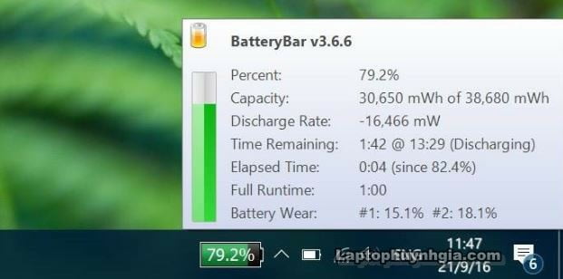 BatteryBar-kiểm tra pin laptop-laptophuynhgia