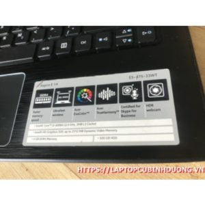 Laptop Acer E5-475 I3 6006u/Ram 4G/HDD 500G/Intel HD 520m/LCD 14 HD+