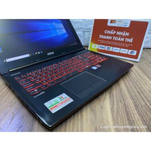 Laptop MSI GE62 -I7 7700HQ| RAm 8G| M.2 128G| HDD 1T| Nvidia GTX1050| LCD 15.6 FHD