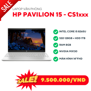 HP Pavilion 15-cs1xxx/I5-8265U/Ram 8G/HDD 1 TB/NVIDIA Geforce MX130/LCD 15.6"/Windows 10 40949
