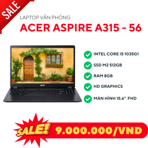 Acer A315/I5 1035G1/Ram 8GB/Nvme M.2 512GB/Intel uHD/LCD 15.6" FHD/Windows 10 40754