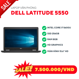 Dell E5550/I7 5600u/Ram 8GB/SSD 256GB/Intel HD 5500/LCD 15.6" HD/Windows 10 40880