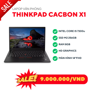 Thinkpad Cacbon X1/I5 7300u/Ram 8GB/Nvme M.2 256GB/Intel HD620/LCD 14" FHD IPS/Windows 10 40959
