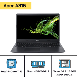 Acer A315/I3 1005G1/Ram 4GB/Nvme M.2 256GB/Intel Uhh/LCD 15.6" FHD/Windows 10 33735