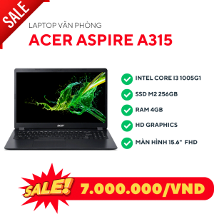 Acer Aspire A315 - I3 1005G1/4GB/256GB/Win10 40752