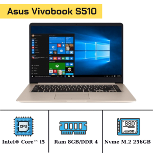 Asus Vivobook S510/I5 8250u/Ram 8GB/SSD M.2 256GB/Nvidia Geforce 940mx/LCD 15.6 FHD/Windows 10 33866