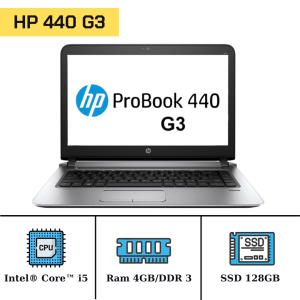 HP 440 G3/I5 6200u( 4cpus)/Ram 4GB/SSD 128GB/Intel HD 520/LCD 14" HD/Windows 10 33800