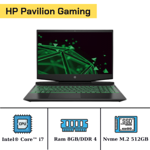 HP Pavilion Gaming/I7 10750H( 12Cpu)/Ram 8GB/Nvme M.2 512GB + SSD 32GB/Nvidia GTX1650TI/Windows 10 33688