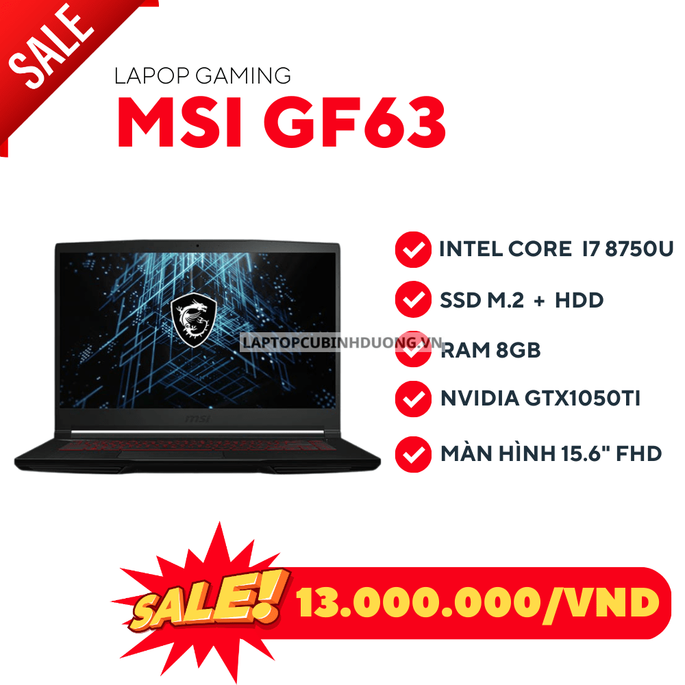 Laptop MSI GF63 38337