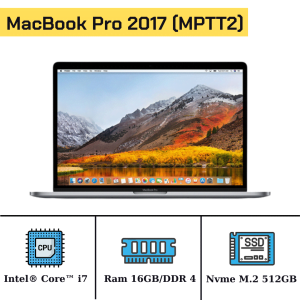 MacPro 2017 15inh Core I7 2.9ghz/Ram 16GB/SSD 512GB/AMD Radeon Pro 560/LCD 15inh Retina/MacOS  (MPTT2) 33648