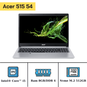 Acer A515 54/I5 10210u/Ram 8GB/Nvme M.2 512GB/Intel uHD/LCD 15.6" FHD/Windows 10 33751