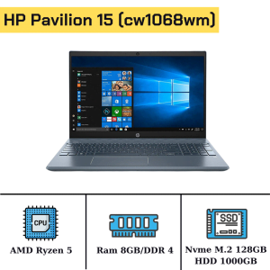 HP Pavilion 15/AMD Ryzen5 3500u/Ram 8GB/SSD Nvme M.2 128GB/HDD 1000GB/AMD Radeon(TM) Vega 8/Windows 10 33591