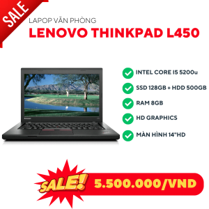 Thinkpad L450/I5 5200u/Ram 8GB/SSD 128GB/Intel HD 5000B/LCD 14inch/Windows 10 40980