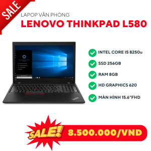 Thinkpad L580/I5 8250u/Ram 8GB/SSD 256GB/Intel uHD 620/LCD 15.6" FHD/Windows 10 40986