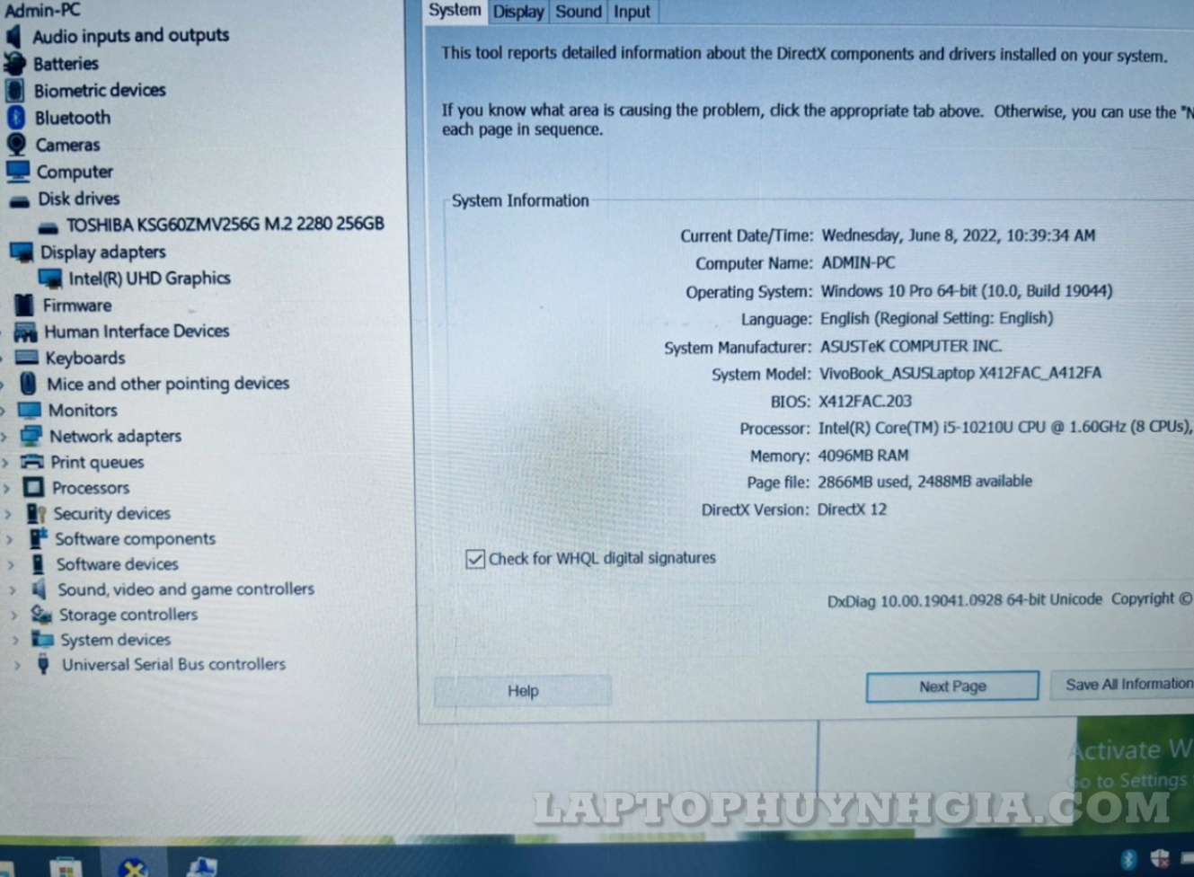 Laptop Asus Vivobook (A412FAC) 33950