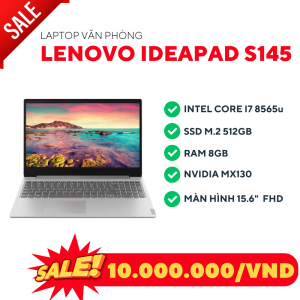 Lenovo IdeaPad S145 - I7 8565u/8GB/512GB/MX130/Win10 (81MV00TAVN) 40717