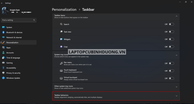 Tuỳ chỉnh Taskbar Windows 11 sang bên trái, phải hoặc giữa 36658
