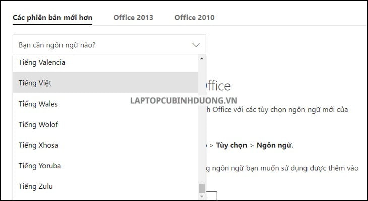 Hướng dẫn cài đặt Tiếng Việt cho Microsoft Office [Laptop Bình Dương ] 36925