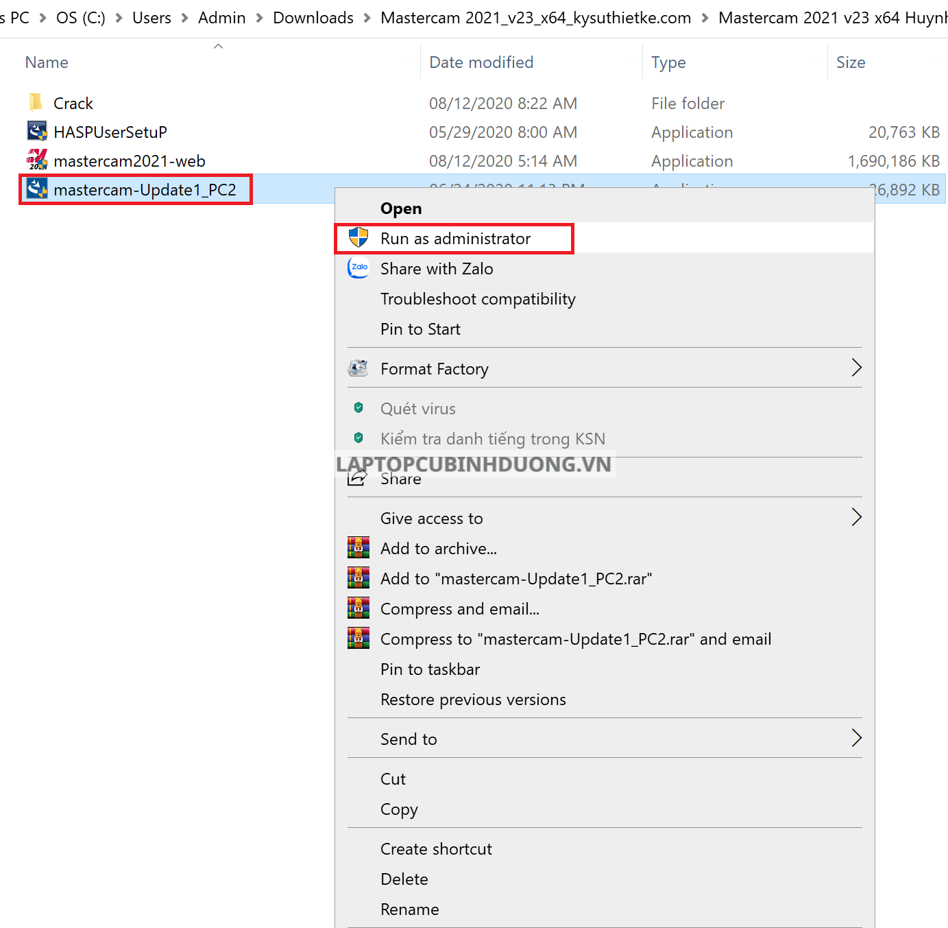 TẢI VÀ CÀI ĐẶT MASTERCAM 2021 HƯỚNG DẪN CHI TIẾT Laptop Cũ Bình Dương