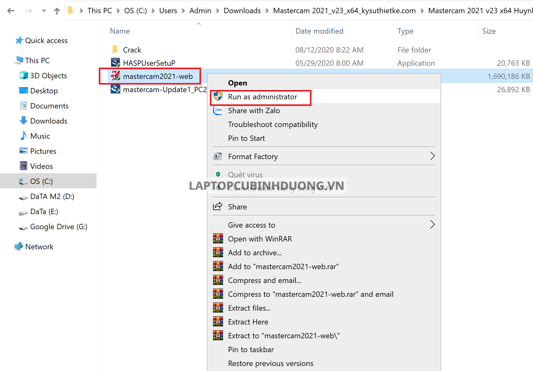 TẢI VÀ CÀI ĐẶT MASTERCAM 2021 HƯỚNG DẪN CHI TIẾT Laptop Cũ Bình Dương