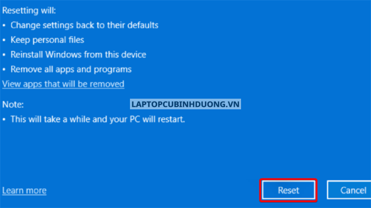 Reset laptop máy tính trên Windows 11 38138