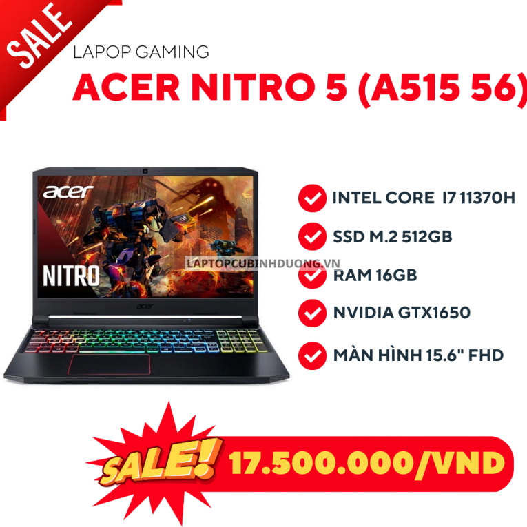 Laptop Acer Nitro 5 An515-56-79u2