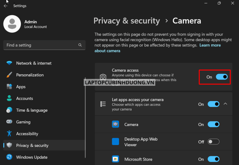 Bạn đã biết cách bật, tắt Webcam trong Windows 11 40343