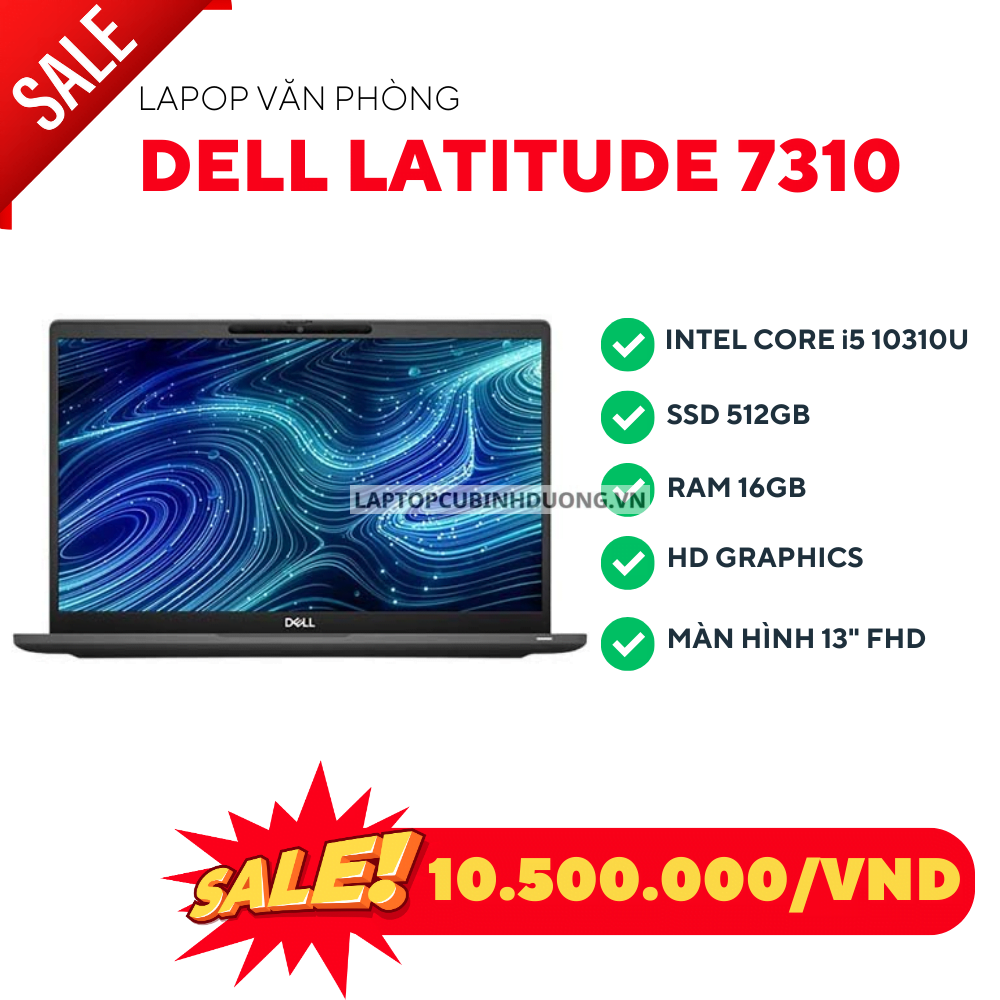 Laptop Dell Latitude 7310 Cũ - I5 10310U/16GB/512GB/Win10 41501
