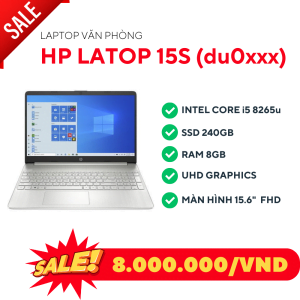 Laptop HP NoteBook 15s - i5 8265u/8GB/240GB/Win10 (du0063tu) 40691