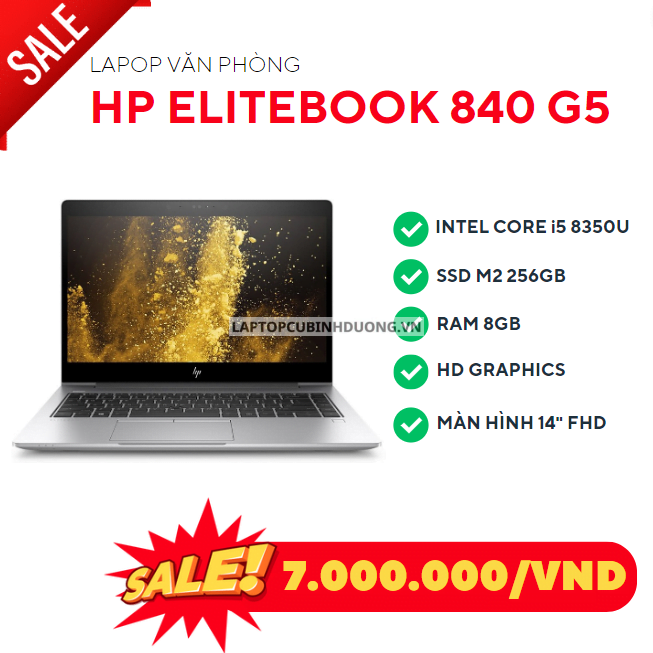 HP Elitebook 840 G5 - i5 8350U/8GB/256GB/14"FHD 41637