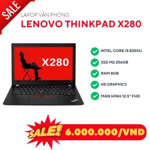 LENOVO_THINKPAD_X280 - i5 8350U/8GB/M2 256GB/HD GRAPHICS/12.5" FHD/WIN10 41815