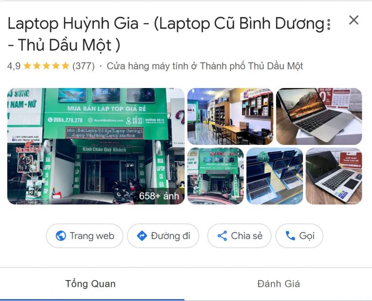 Laptop Cũ Bình Dương - gmap laptopcubinhduong