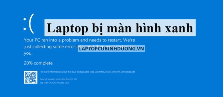 Laptop Cũ Bình Dương - Laptop bi loi man hinh xanh win 10 laptopcubinhduong.vn