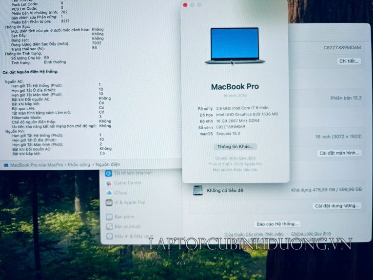 Laptop Cũ Bình Dương - Macbook Pro 16inh 2019 1