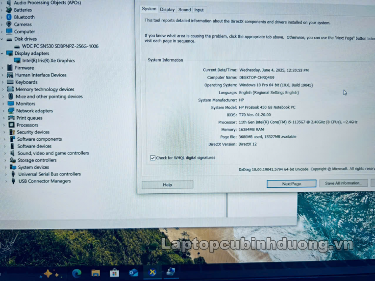 Laptop Cũ Bình Dương - HP Probook 450 G8 Laptopcubinhduong.vn 5