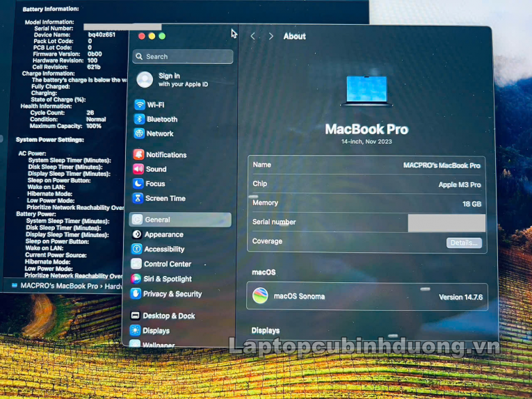 Laptop Cũ Bình Dương - Macbook Pro M3 Laptopcubinhduong.vn 1