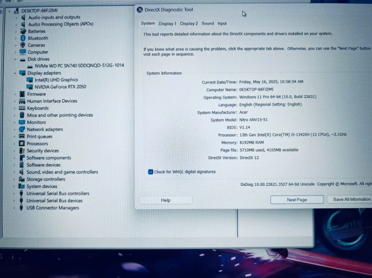 Laptop Cũ Bình Dương - Nitro ANV15 51 Laptopcubinhduong.vn 3