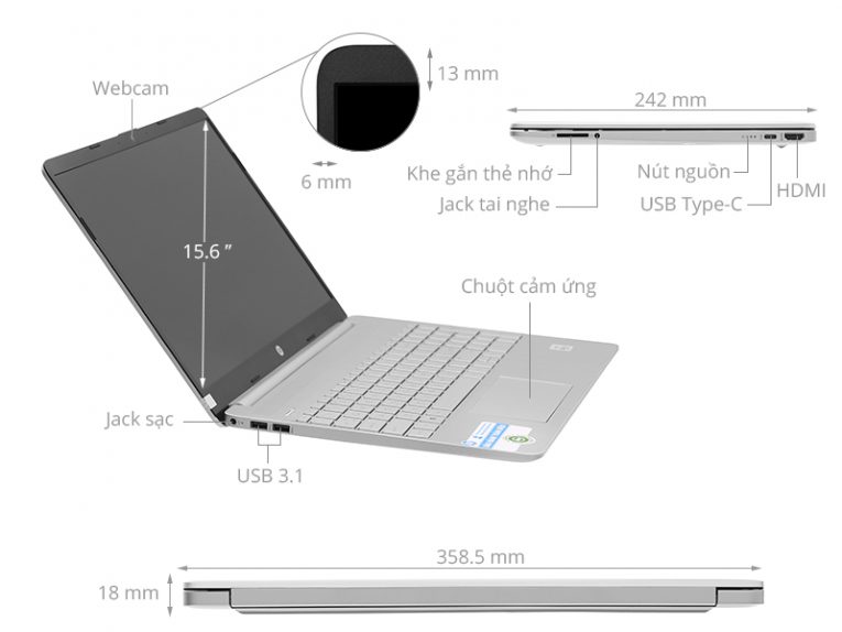 Laptop Cũ Bình Dương - hp 15s fq1105tu i5 193p7pa note