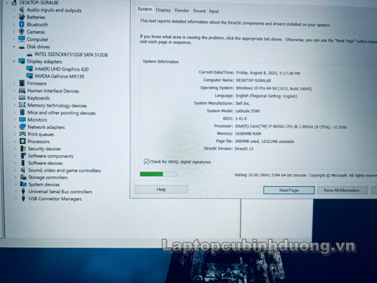 Laptop Cũ Bình Dương - Dell Latitude 5590 laptopcubinhduong.vn 1