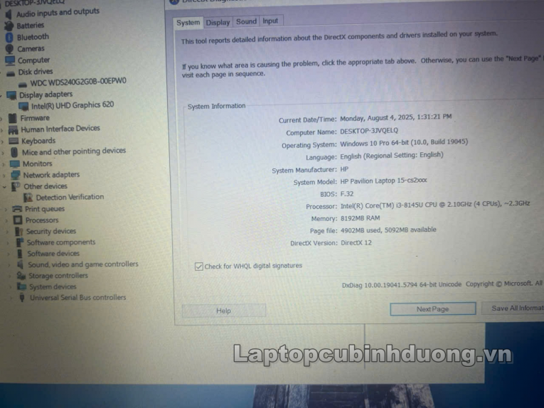 Laptop Cũ Bình Dương - HP 15CS Laptopcubinhduong.vn 5