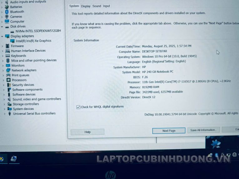 Laptop Cũ Bình Dương - Hp 240 G8 Laptopcubinhduong.vn 2