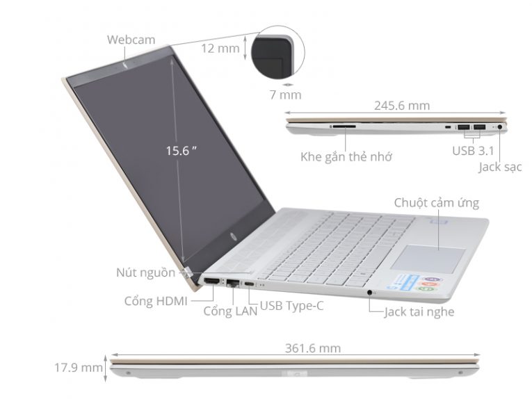 Laptop Cũ Bình Dương - hp pavilion 15 cs3014tu i5 8qp20pa mo ta