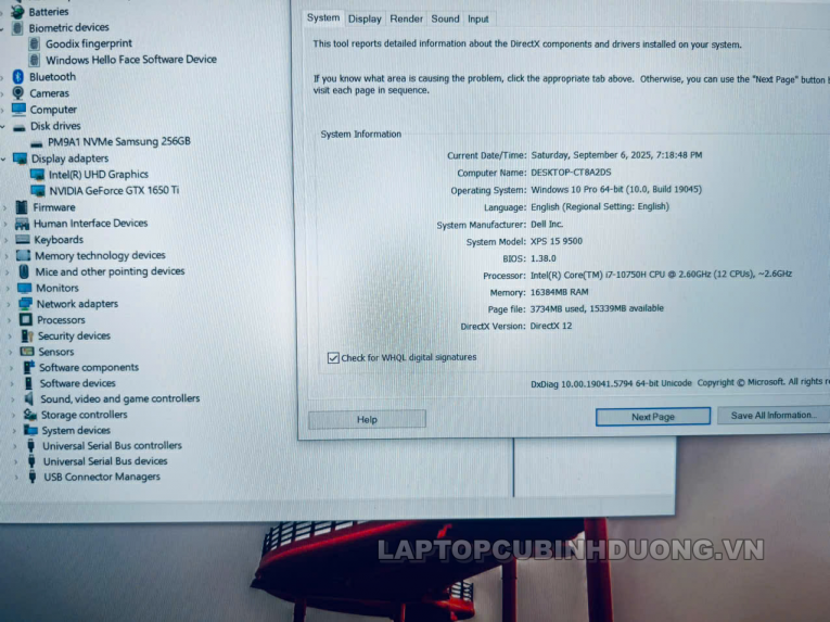 Laptop Cũ Bình Dương - Dell XPS 15 9500 Laptopcubinhduong.vn 4