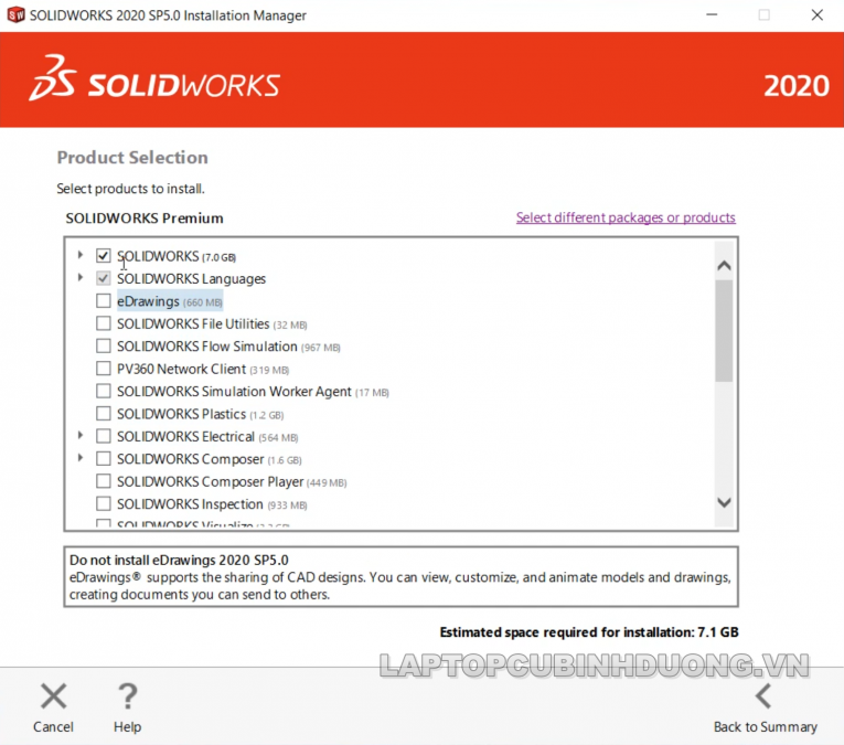 Laptop Cũ Bình Dương - Solidworks 2020 14