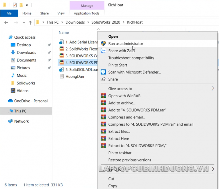 Laptop Cũ Bình Dương - Solidworks 2020 20