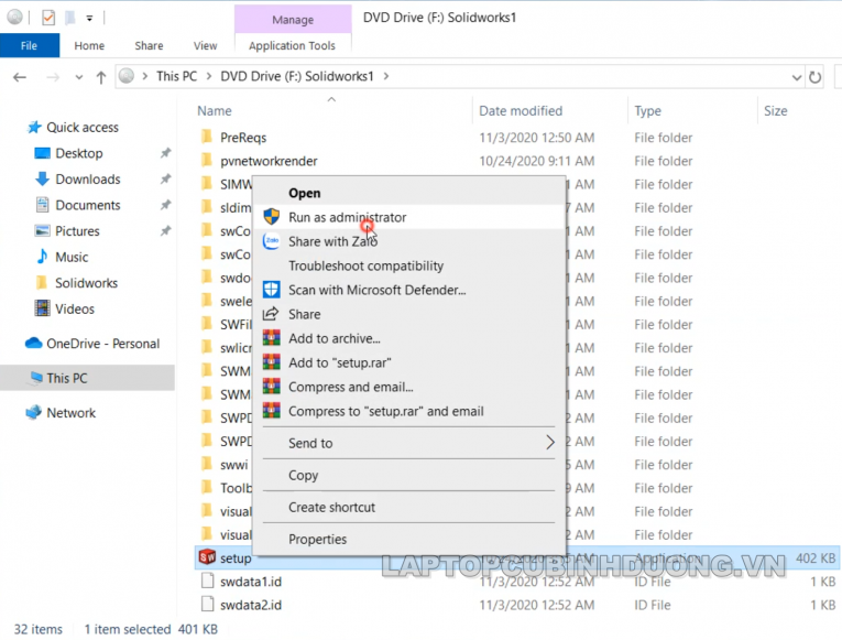Laptop Cũ Bình Dương - Solidworks 2020 7