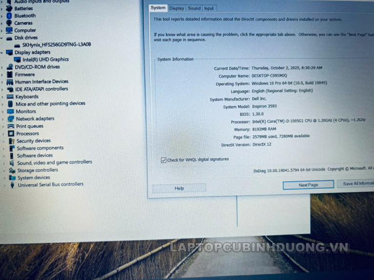 Laptop Cũ Bình Dương - Dell N3593 Laptopcubinhduong.vn