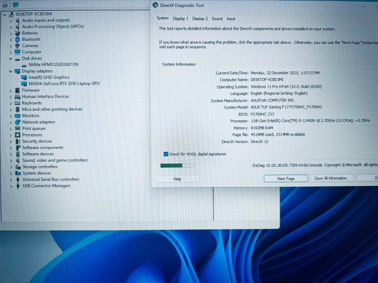 thông số ASUS TUF Gaming F17 FX706HC
