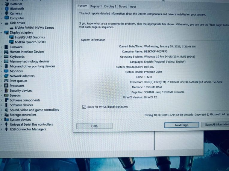Dell Precision 7550