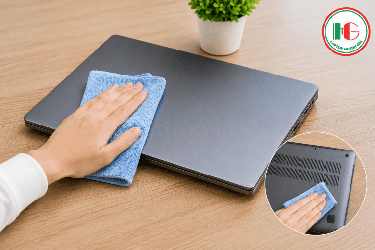 Hướng Dẫn Tự Vệ Sinh Laptop Tại Nhà Sạch Sẽ, An Toàn Chỉ Trong 10 Phút - 11 vệ sinh mặt lưng